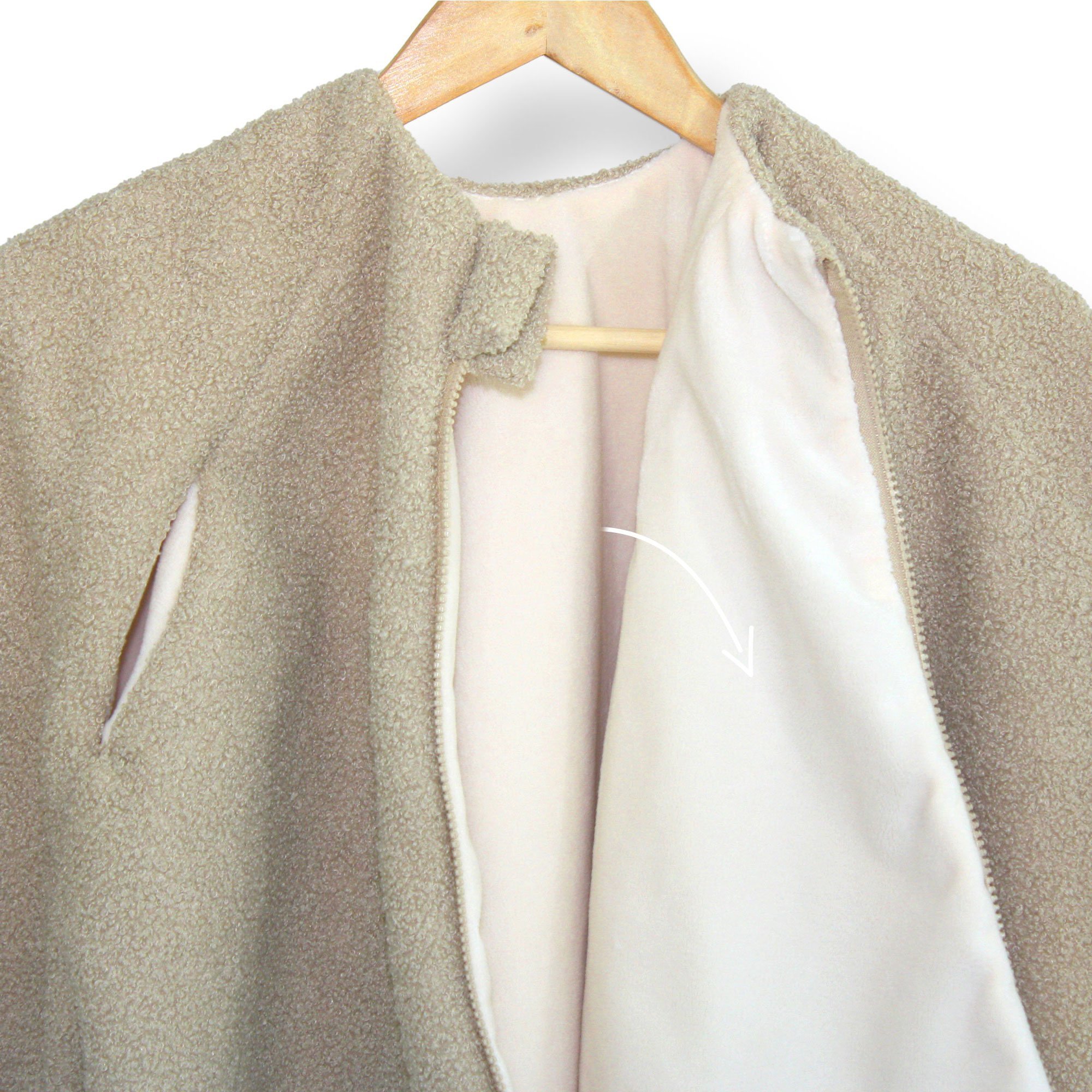 Zwergperten Kindersitz-Poncho Beige