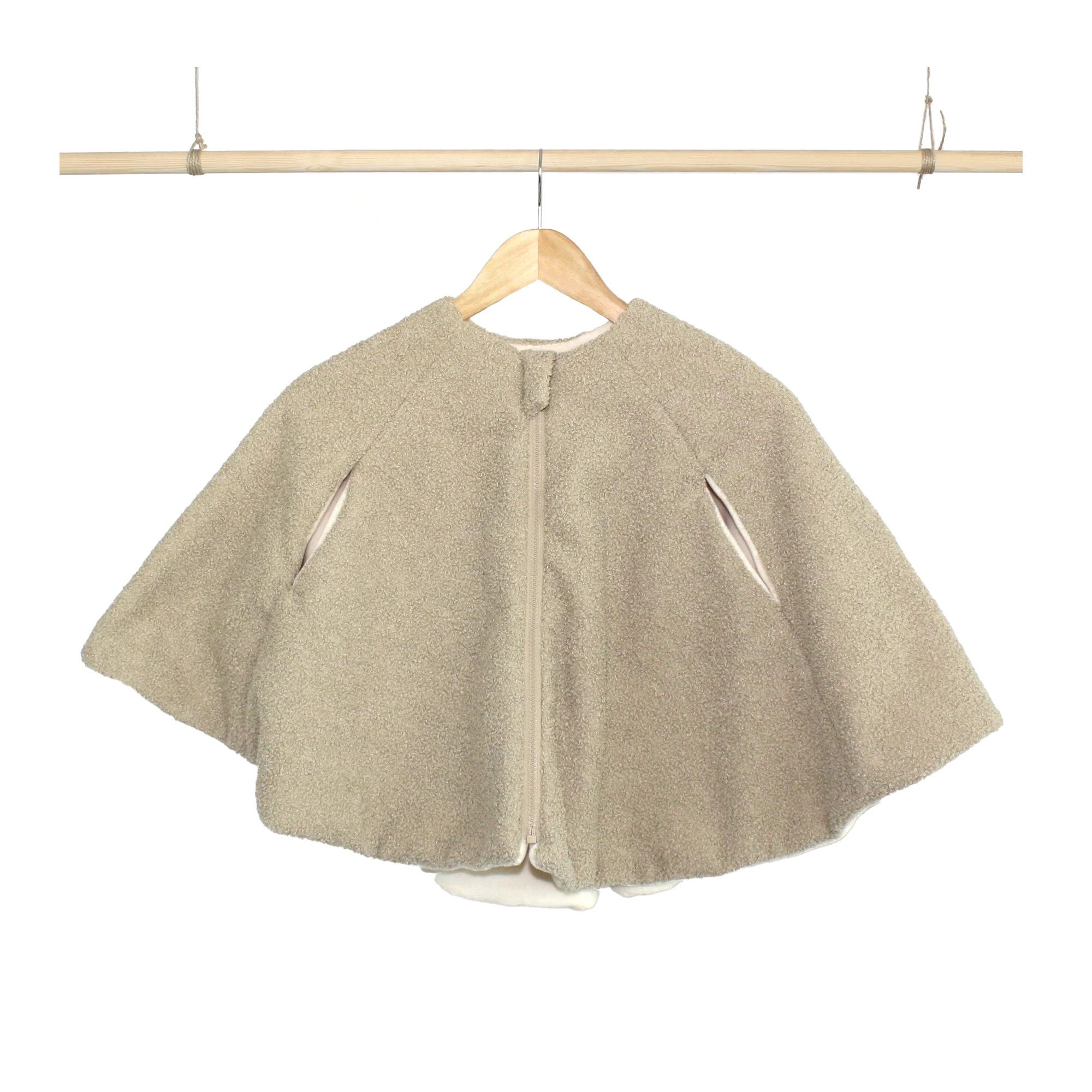 Zwergperten Kindersitz-Poncho Beige