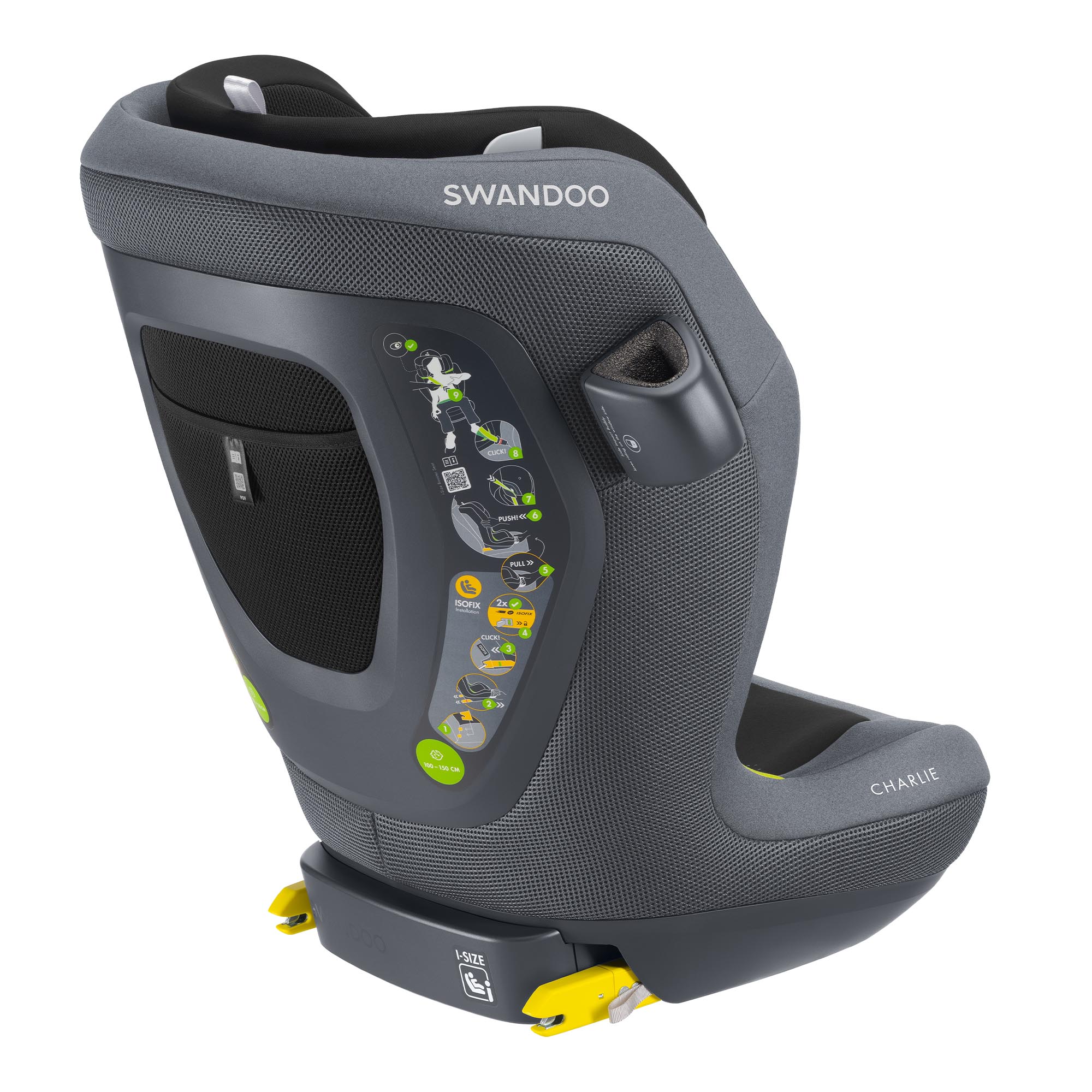 Swandoo Charlie i-Size Graceful Grey Mesh