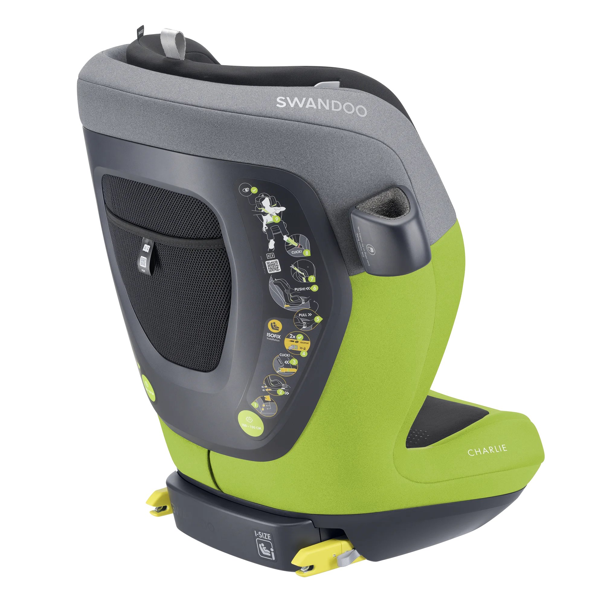 Swandoo Charlie i-Size Lime/Sesame Grey Swandoo Charlie i-Size Lime/Sesame Grey