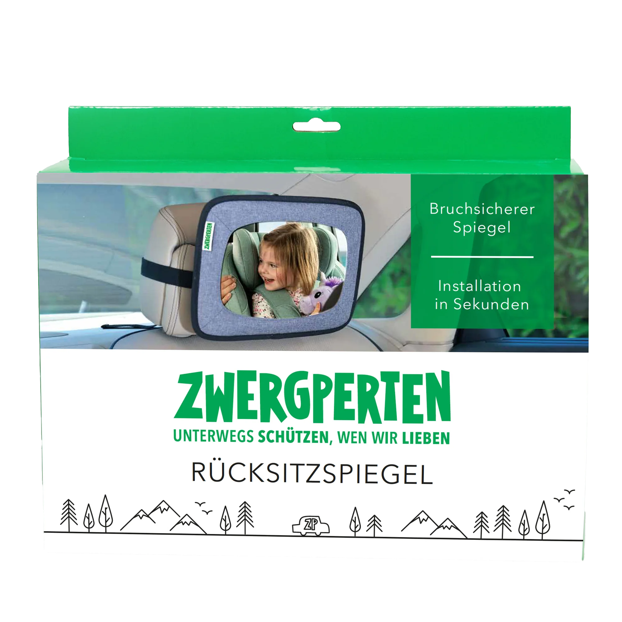Zwergperten Rücksitzspiegel / Reboard-Spiegel 24x ZP Rücksitzspiegel