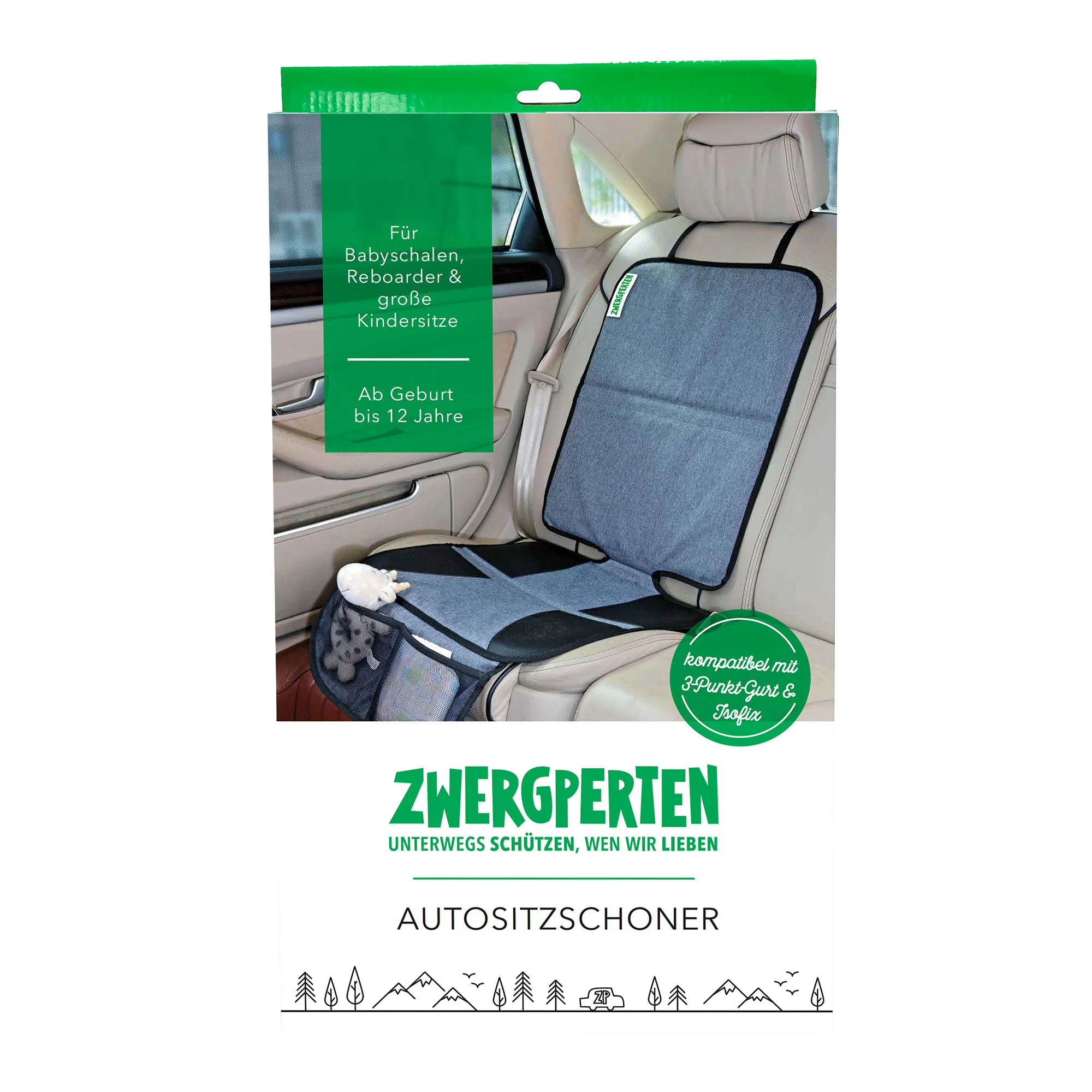 Zwergperten Trittschutz / Autositzschoner / Kindersitzunterlage Zwergperten Trittschutz / Autositzschoner / Kindersitzunterlage